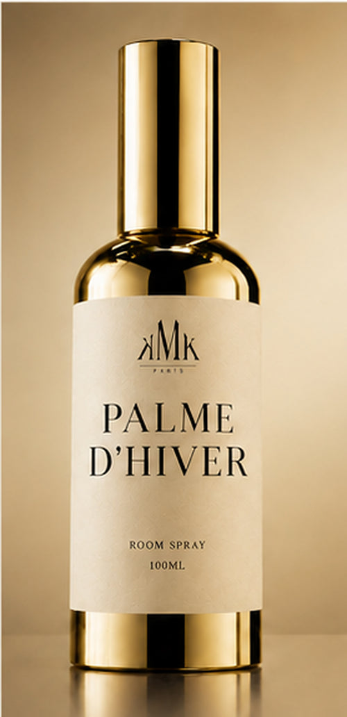 PALME D’HIVER — Room Spray 100 ml KMK PARIS, packshot haute définition