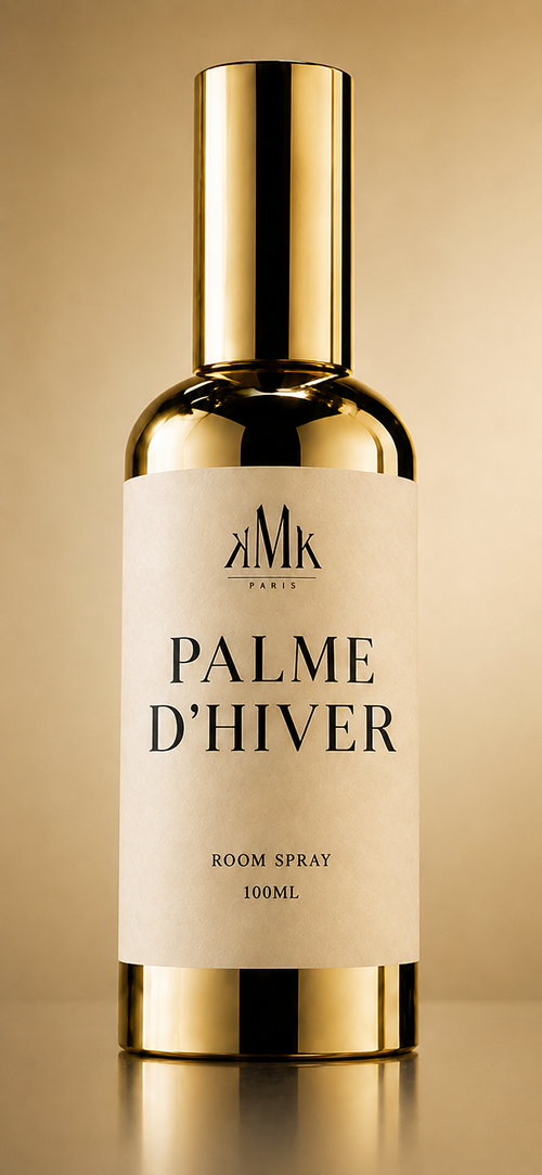 PALME D’HIVER — Room Spray 100 ml KMK PARIS, packshot haute définition